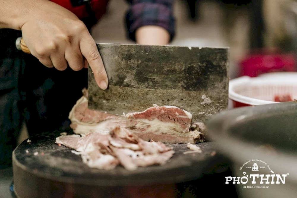 Freshly sliced beef, ready for the perfect bowl of Pho Thin Bo Ho